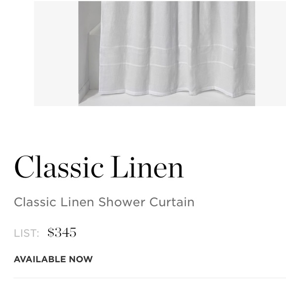 Classic Linen Shower Curtain - Picture 5 of 5